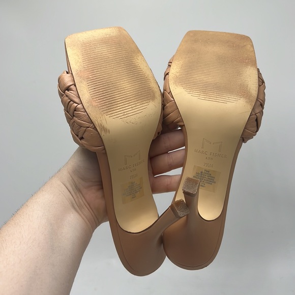 Marc Fisher Women's Draya Sandal Light Natural Leather size 7.5 - Picture 5 of 7